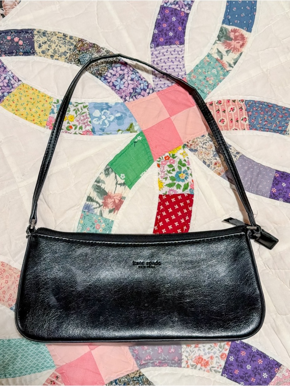 kate spade Black Leather Shoulder Bag